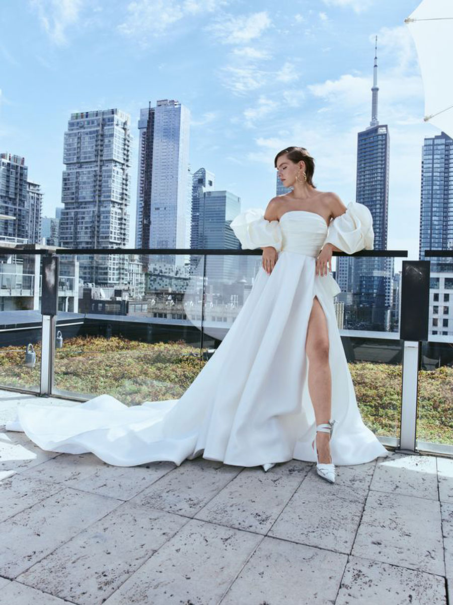 Love Couture Bridal Wedding Dresses Lady in bespoke Wedding Dresses.