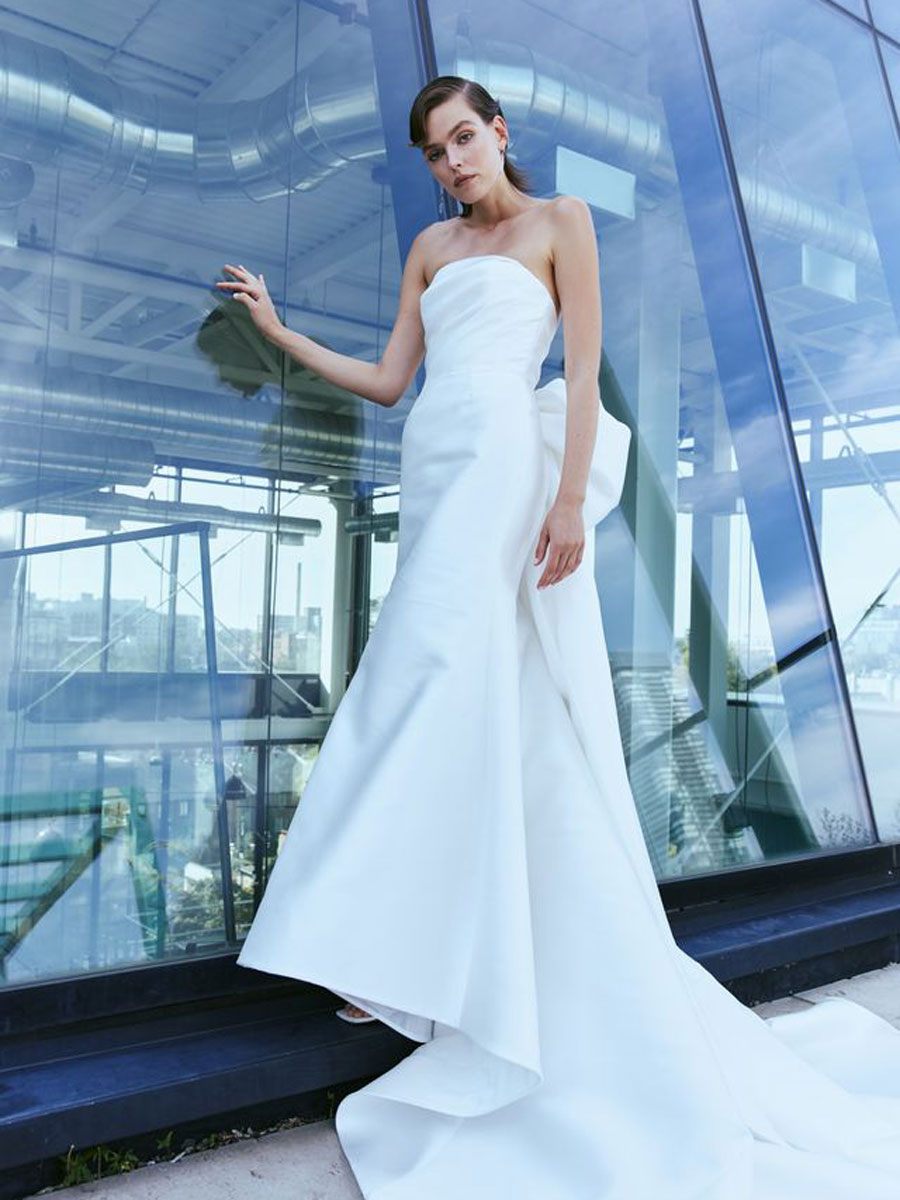 Love Couture Bridal Wedding Dresses Bride in sophisticated off-the-shoulder Wedding Dresses.