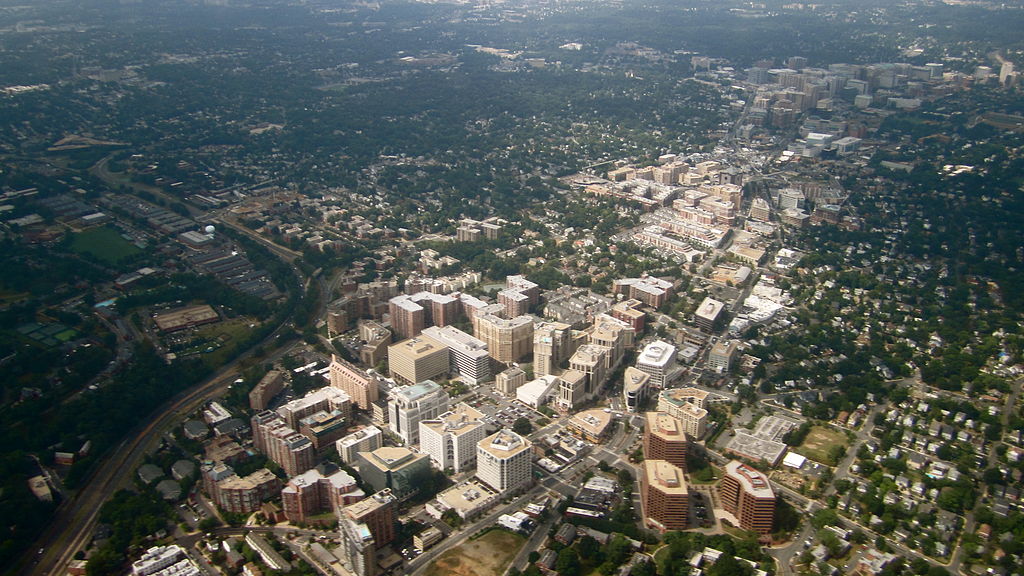 Aerial view of Arlington, Virginia