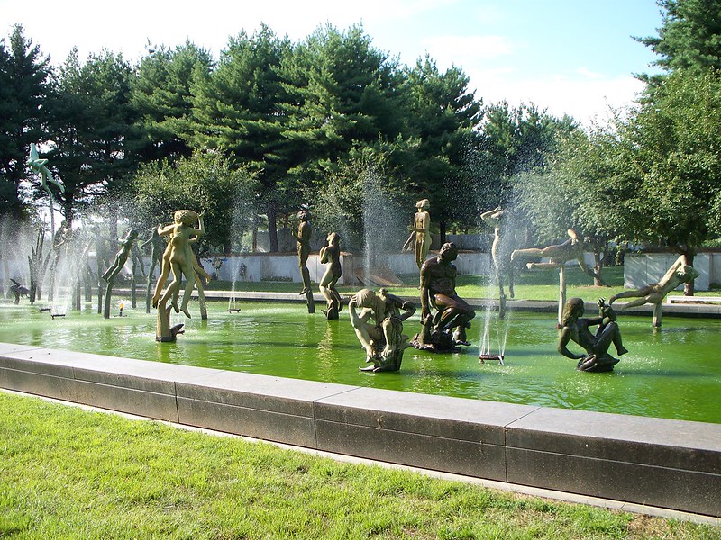 Fountain of Youth Sculpture at National Memorial Park in Falls Church, Virginia