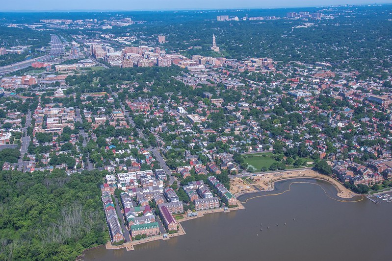 Aerial view of Alexandria Virginia