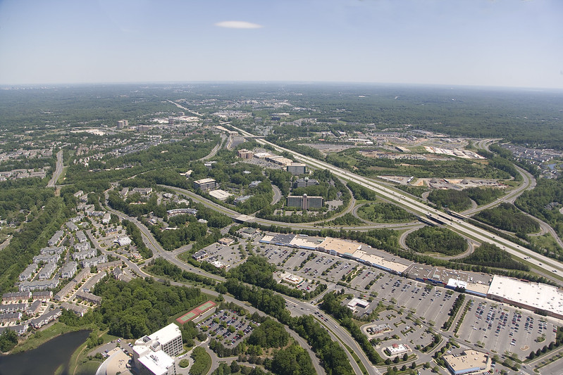 Aerial view of Arlington, Virginia