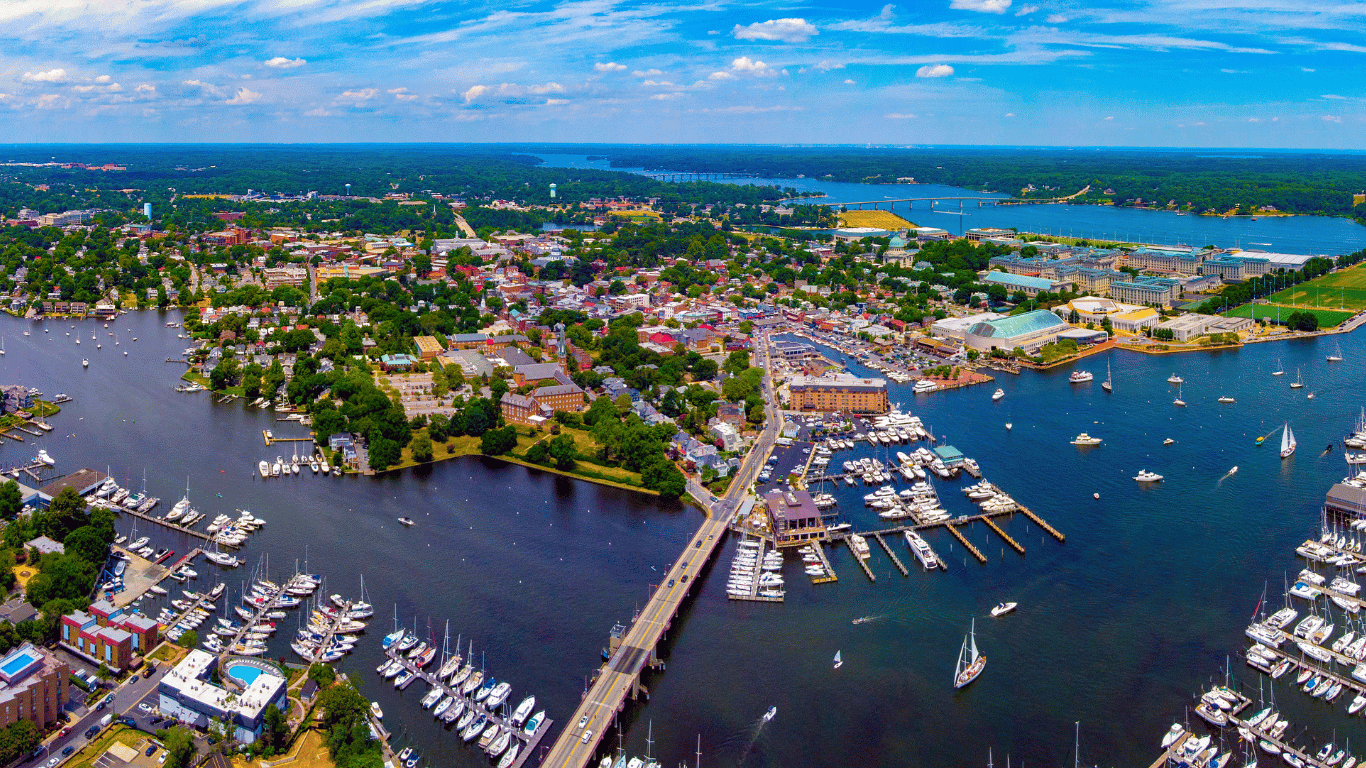 Aerial view of Alexandria Virginia