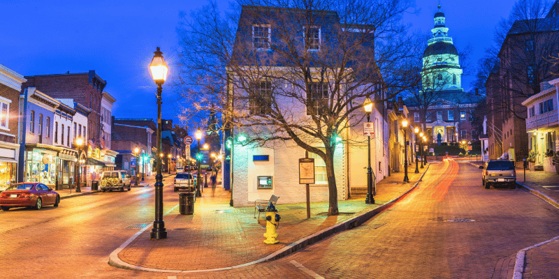 Aerial view of Alexandria Virginia